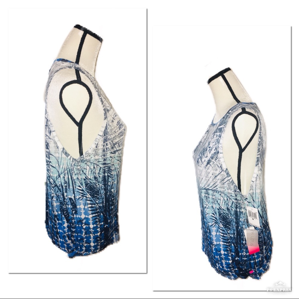 •❌•ATHLETA PINK LOTUS| NWT|Tropical Palm Tank• - Picture 3 of 8